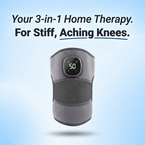 RelieveMotion Knee Massager Pro, 3-in-1 home therapy