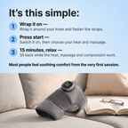 How the knee massager works in three steps
