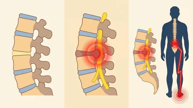 Lower-spine compression diagram
