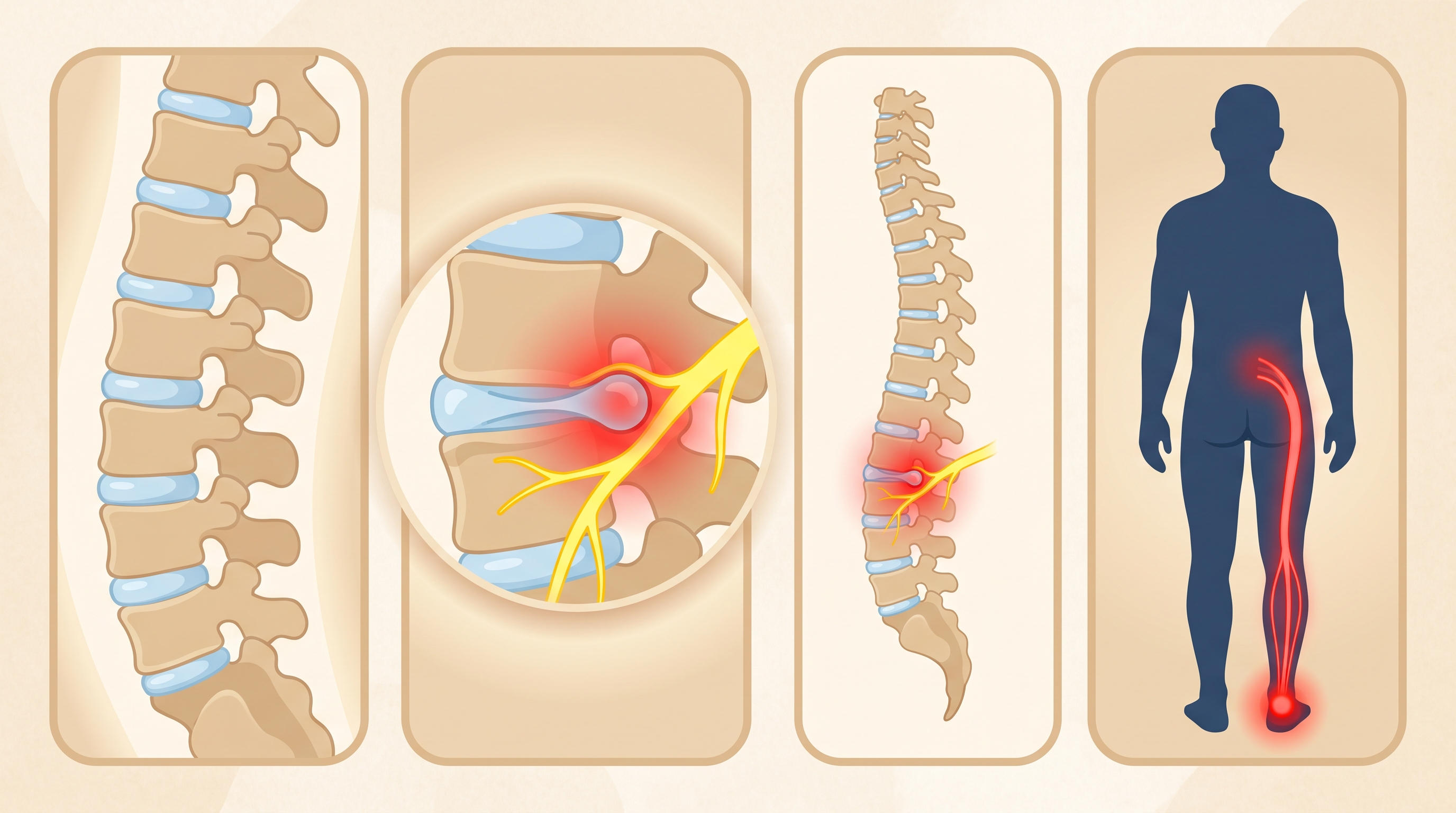 Lower-spine compression diagram
