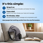 How the shoulder massager works in three steps